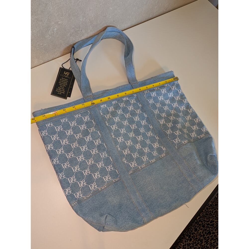 DG2 by Diane Gilman 30th Anniversary Denim Tote Bag Market Travel - Picture 6 of 7